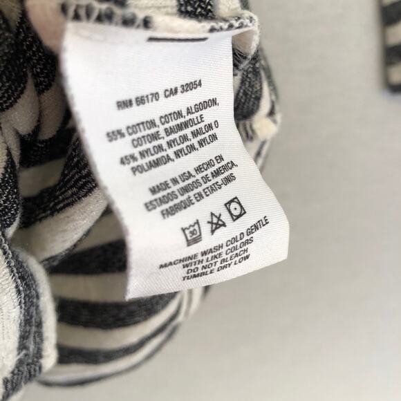 Michael Stars for ANTHRO Womens Black White Striped Top XS/S - Picture 5 of 8